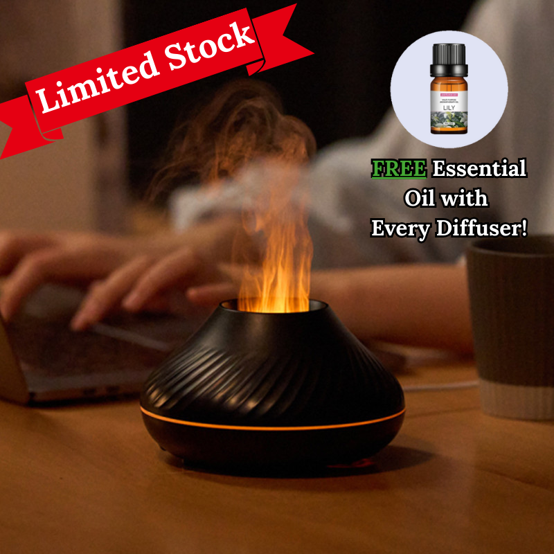 EmberGlow Flame Diffuser + Free Essential Oil Gift